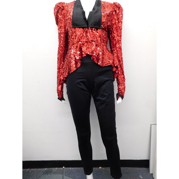 Weissman Gold and Black Sequin Dance Costume - Picture 2 of 4